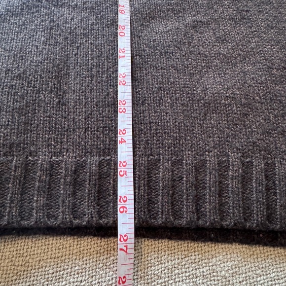 Pal Zileri Sport Italian Alpaca & Merino Brown Knit Sweater with Velvet Panels - Picture 6 of 16